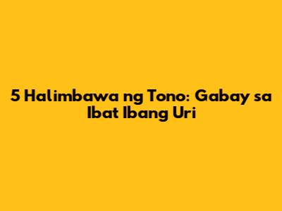 5 Halimbawa ng Tono: Gabay sa Iba't Ibang Uri