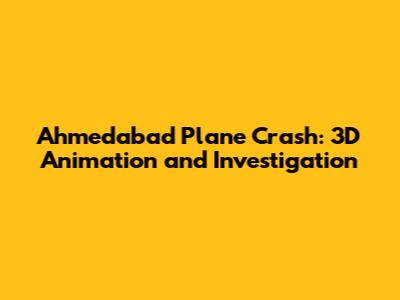 Ahmedabad Plane Crash: 3D Animation and Investigation