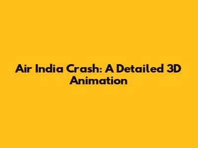 Air India Crash: A Detailed 3D Animation