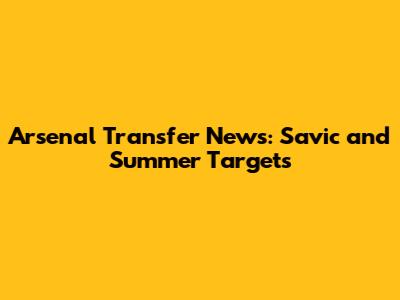 Arsenal Transfer News: Savic and Summer Targets