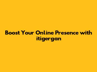 Boost Your Online Presence with itigergan