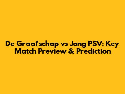 De Graafschap vs Jong PSV: Key Match Preview & Prediction