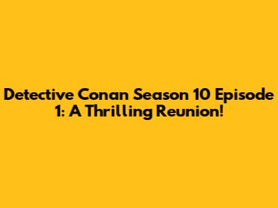 Detective Conan Season 10 Episode 1: A Thrilling Reunion!