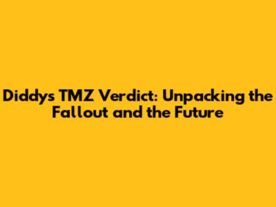 Diddy's TMZ Verdict: Unpacking the Fallout and the Future