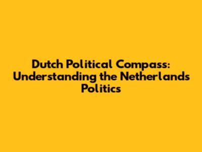 Dutch Political Compass: Understanding the Netherlands' Politics