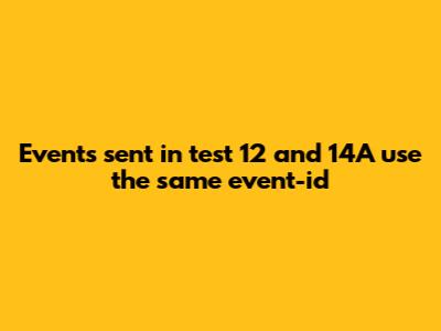 Events sent in test 12 and 14A use the same event-id