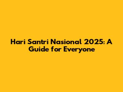 Hari Santri Nasional 2025: A Guide for Everyone