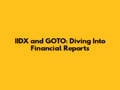 IIDX and GOTO: Diving Into Financial Reports