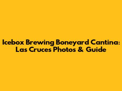 Icebox Brewing Boneyard Cantina: Las Cruces Photos & Guide