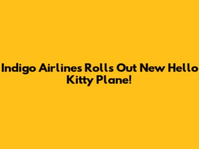 Indigo Airlines Rolls Out New Hello Kitty Plane!