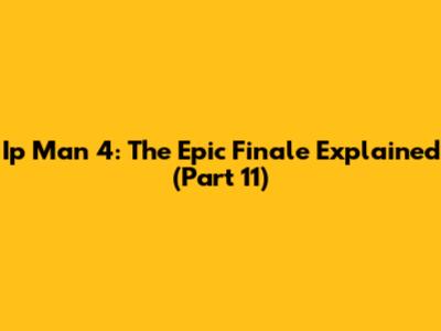 Ip Man 4: The Epic Finale Explained (Part 11)