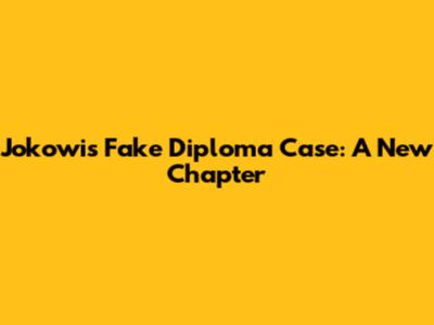Jokowi's Fake Diploma Case: A New Chapter