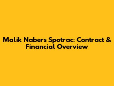 Malik Nabers' Spotrac: Contract & Financial Overview