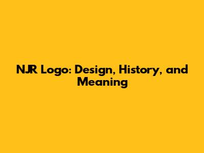 NJR Logo: Design, History, and Meaning