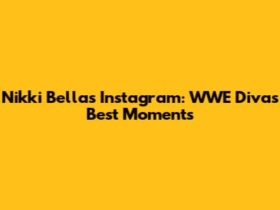 Nikki Bella's Instagram: WWE Diva's Best Moments