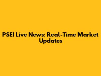 PSEI Live News: Real-Time Market Updates