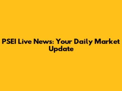 PSEI Live News: Your Daily Market Update