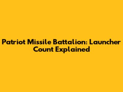 Patriot Missile Battalion: Launcher Count Explained