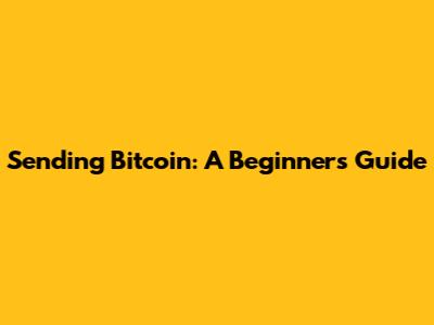 Sending Bitcoin: A Beginner's Guide