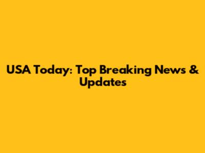 USA Today: Top Breaking News & Updates