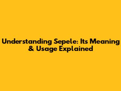 Understanding 'Sepele': Its Meaning & Usage Explained