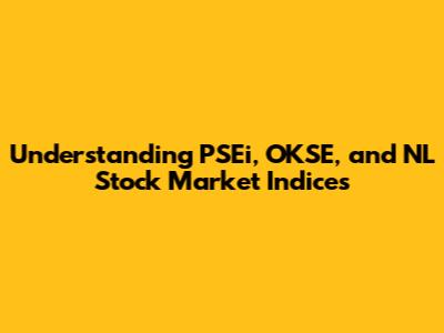 Understanding PSEi, OKSE, and NL Stock Market Indices