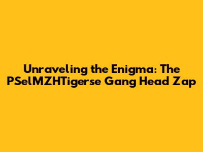 Unraveling the Enigma: The PSelMZHTigerse Gang Head Zap