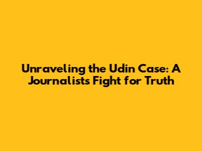 Unraveling the Udin Case: A Journalist's Fight for Truth