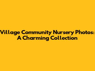 Village Community Nursery Photos: A Charming Collection