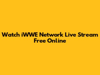 Watch iWWE Network Live Stream Free Online