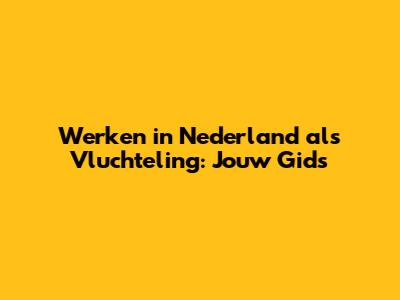 Werken in Nederland als Vluchteling: Jouw Gids