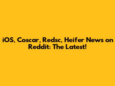 iOS, Coscar, Redsc, Heifer News on Reddit: The Latest!